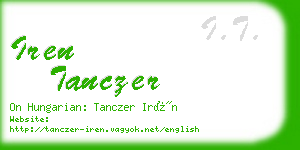 iren tanczer business card